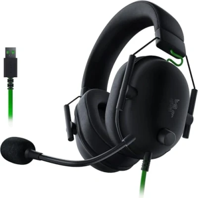 Bild av Razer BlackShark V2 X USB trådbundet esportheadset (Triforce 50 mm drivrutin, brusreducering, 240 g ultralätt design, minnesskumstoppning, 7.1 surroundljud) Svart