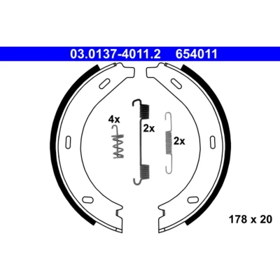Bild av Bromsbackar, sats, parkeringsbroms Ate 03.0137 4011.2