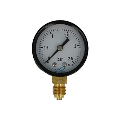 Bild av Mega tryckmanometer 02,5 bar 1/4 tums anslutning nedåt radial Ø 50 mm