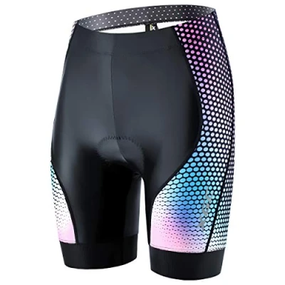 Bild av XGC cykelshorts för kvinnor och cykelunderkläder korta cykelbyxor, elastiska andningsbara med hög densitet 4D svamp sittdyna