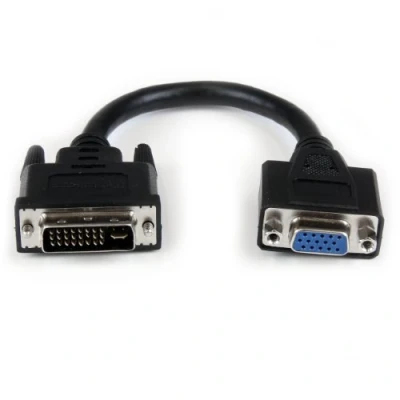 Bild av StarTech.com VGA till DVI bildskärmsadapter 20 cm (15 stift) (hona) I (29 (kontakt) kabel VGA/DVI Dongle