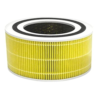 Bild av LEVOIT Luftrenare husdjursallergi ersättningsfilter, 3 i 1 HEPA, högeffektiv aktiverat kol, kärna 300 RF PA, gul