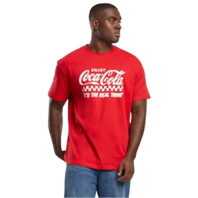 Bild av Merchcode COCA COLA Enjoy COKE Tshirt med print, Storlek: Medium, Cityred