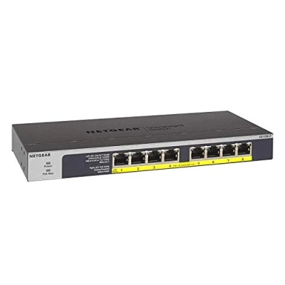 Bild av NETGEAR GS108LP 8 portars Gigabit Ethernet PoE nätverks Switch x PoE+ @ 60W, skrivbords/rackmontering med ProSAFE Livstidsgaranti