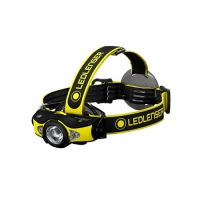 Bild av Ledlenser iH11R professionell pannlampa LED, laddningsbar med batteri, 1000 lumen, div. Hjälmfästen, fokuserbar, anpassningsbar via app, lystid upp till 100 timmar, rött/grönt/blått ljus, hantverkare