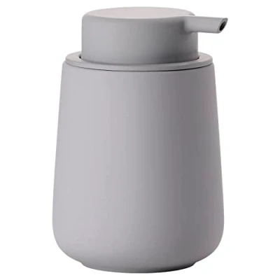 Bild av Zone Denmark Nova One tvålpump för badrummet, keramisk dispenser handtvål/flytande tvål, diameter 8 cm, höjd 11,5 kapacitet 250 ml, Gull Grey