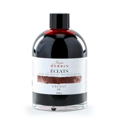 Bild av Jacques Herbin 18220TAMZ akvarell konstbläck flisor granat 250 ml
