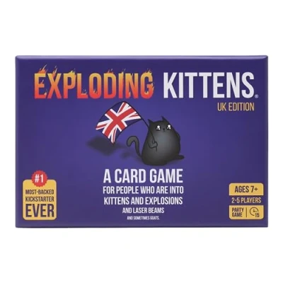Bild av Exploding Kittens UK Edition Proper Cheeky Fun for British Family Game Nights Hilarious Card Games Ages 7 and Up 56 Cards