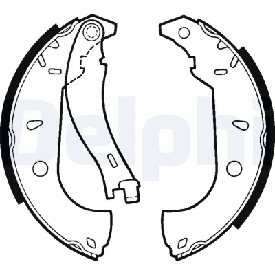 Bild av DELPHI LS1379 Bromsbackar 228mm 42mm FIAT: Strada Pick up, Fiorino II Uno Hatchback