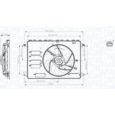 Bild av Fläkt, kylare Magneti marelli 069422761010