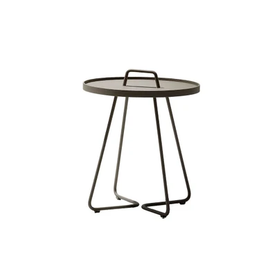Bild av Cane line On the move side table Sidobord Taupe Small Ø: 44 x H: 52 cm