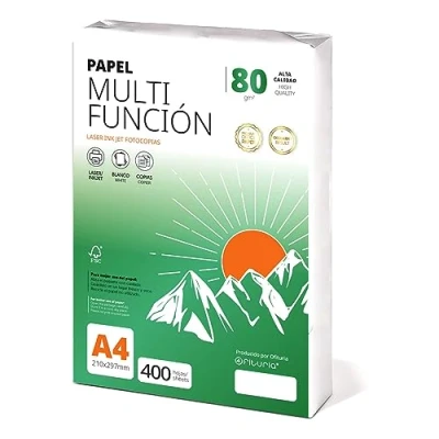 Bild av Folios a4 80gr 400 ark, Multipurpose Papper för skrivare, laserskrivare, fotokopiator, kontorsbruk, skolmaterial, foliopaket ofyturia (80gr, 400h)