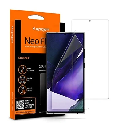 Bild av Spigen NeoFlex Skärmskydd kompatibel med Samsung Galaxy Note 20 Ultra, 2 Stycken, Full Täckning, Anti repa, Responsiv Touch, Case friendly, TPU film