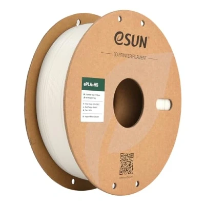 Bild av eSUN PLA+ filament 1,75 mm, ePLA+HS Höghastighets 3D Skrivarfilament Dimensionell Noggrannhet +/ 0,03 1 kg Spole (2,2 LBS) Snabbt PLA Plus för Höghastighetsskrivare,Vit