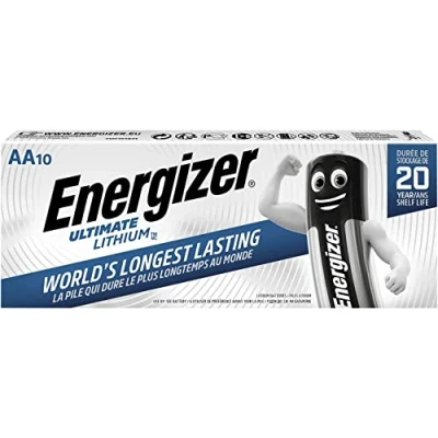 Bild av Energizer Ultimate Set med 10 AA batterier söta Li FES 2 1,5 V litiumbatterier