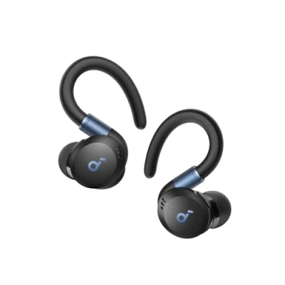 Bild av Soundcore av Anker Sport X20, Trådlösa Workout Hörlurar, Roterbara och Utdragbara Öronkrokar, Brusreducering, Djup Bas, IP68 Vattentät, Svettresistent, Dammtät, 48h Speltid, Hörlurar