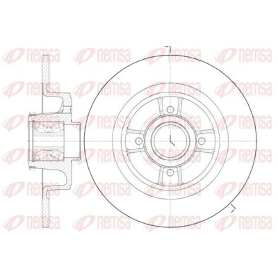 Bild av REMSA 6698.20 Disque de frein Essieu arrière 274, 274 11 4 plein avec bague ABS, roulement roues intégré RENAULT: Scénic 1, MEGANE 1