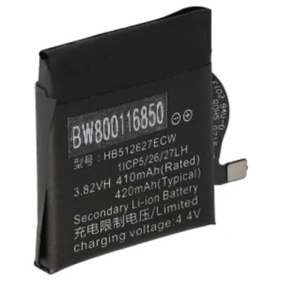 Bild av vhbw Batteri ersättning för Huawei HB512627ECW smartwatch klocka träningsarmband (410 mAh, 3,8 V, Li Polymer)