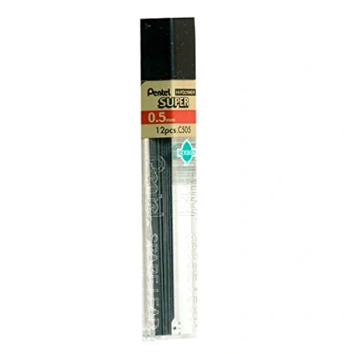 Bild av Pentel Hi Polymer Super set med 12 st grafitfodral för blyertspennor, 0,5 mm 4B