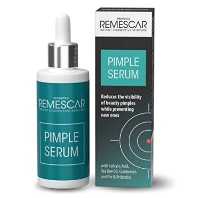 Bild av Remescar Pimple Serum 30 ml minska synligheten hos skönhetsfinnar samtidigt som du förhindrar nya salicylsyra, tea tree olja och tranbär fläckkräm