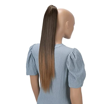 Bild av CAISHA 60cm Hairpiece Braid Ponytail Hair Extension Straight Brown Mix H616