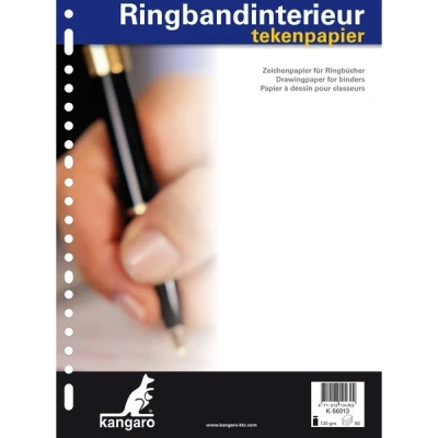 Bild av ​​​​​​​Ringpärmspapper A4 blank 120g 50 ark Kangaro