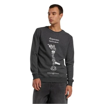 Bild av Upscale by Mister Tee Depresso Crewneck Sweatshirt, Storlek: XS, Charcoal