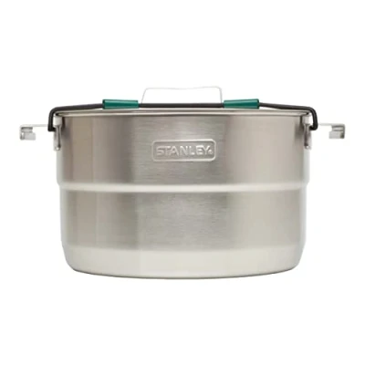 Bild av Stanley Adventure Full Kitchen Basecamp Cook Set 3.5L Campingköksset i 11 delar Matlagningsset Kompakt enhet Gryta med ventilerat lock rostfritt stål för äventyr