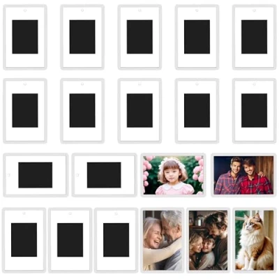 Bild av Kurtzy Blanka Bildramar Kylskåpsmagnet (100 Pack) för Bilder 7 x 4,5 cm Genomskinlig i Klar Akryl Små Gåvor Familj &amp; Vänner