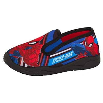 Bild av Marvel Spindelmannen tofflor för pojkar, elastisk kil, slip on, barn, toffel, husskor, Blårött, 31 EU