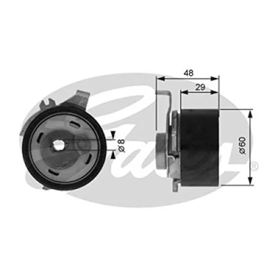 Bild av GATES FleetRunner Micro V Stretch Fit T43003 Poulie tendeur, courroie crantée