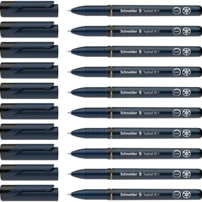 Bild av Schneider Topball 811 kulspetspenna (utbytbart stift, 0,5 mm) 10 pack svart