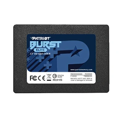 Bild av Patriot Memory Burst Elite PBE120GS25SSDR 2,5&quot; Intern SATA III SSD disk, Svart, 120 GB