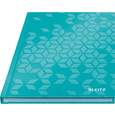 Bild av Leitz WOW Anteckningsbok med hård pärm, A5, 80 ark, rutad, vitt papper, 90 g/m2, isblå, 46281051