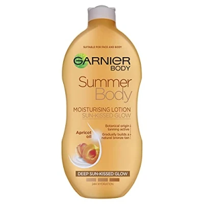 Bild av Garnier Sommarkropp gradvis solbrun fuktkräm, för en strålande, solkyssad glöd, lämplig ansikte och kropp, 24 timmars hydrering naturlig jämn solbränna, snabb absorption, vegansk formel,