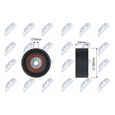 Bild av Styrrulle, drivrem, renault clio ii, skåp/halvkombi kangoo, kangoo express, twingo i, 77 00 869 666, 871 616