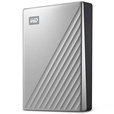 Bild av WD My Passport Ultra för Mac extern hårddisk 5 TB (mobilminne, nedladdningsbar programvara, lösenordsskydd, kompatibel, lätt att använda) Silver