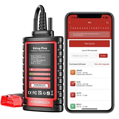 Bild av KINGBOLEN Ediag Plus OBD2 diagnostisk enhet, All System Bi Directional Diagnostic för iOS &amp; Android, inklusive ECU kodning, CAN FD, Auto VIN, 15+ Rest Service
