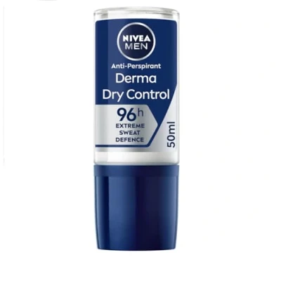 Bild av NIVEA MEN Derma Control 96 h Kuldeodorant (1 x 50 ml), deperspirant mot överdriven svettning, fukt och lukt, kliniskt godkänd, deodorant för män med patenterad formel