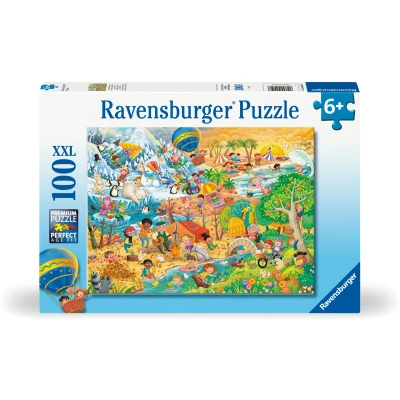 Bild av Ravensburger 2D pussel barn 100 bitar XXL fyra säsonger av kul, 12004050