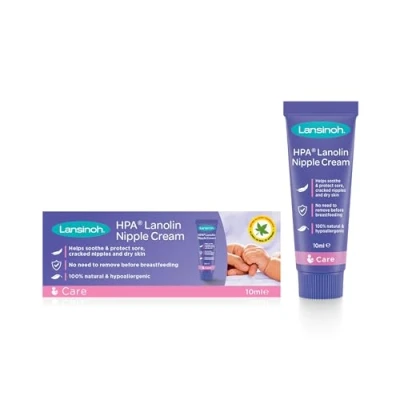 Bild av Lansinoh HPA Lanolin bröstvårtssalva, 100 % naturlig lugnar och skyddar stressade bröstvårtor dermatest&quot;mycket bra 10920 transparent 10 ml (1 pack)
