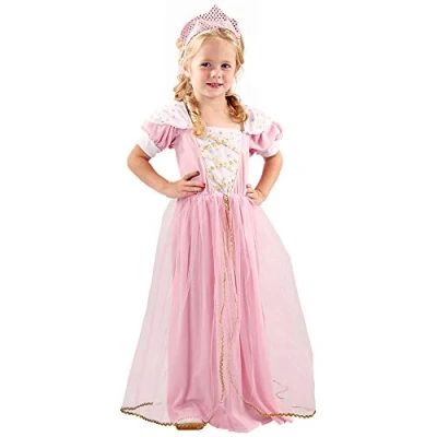 Bild av Boland 82236 Barnkostym, DarlingPrincess, rosa klänning med tyll och tiara, prinsessa, drottning, utklädnad, karneval, temafest, kostym flicka,