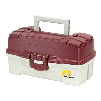 Bild av PLANO One Tray Tackle BoxFishing Organizer, bärbar förvaringsorganisatör, verktygslåda, smådelar, löstagbara fack, fiske, pärlstav, skol eller kontorsmaterial hantverksmaterial