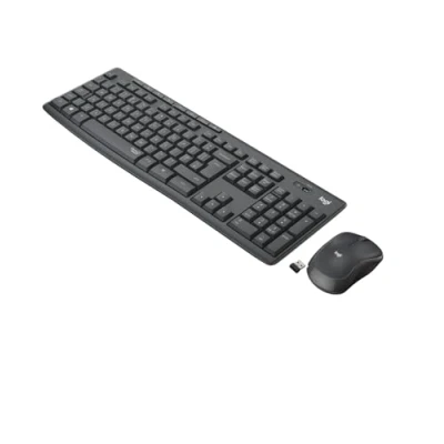 Bild av Logitech MK295 trådlöst tangentbordsmusset med SilentTouch teknik, shortcut knappar, optisk spårstyrning, Nano USB mottagare, fördröjningsfri trådlös anslutning, IT QWERTY layout grafit