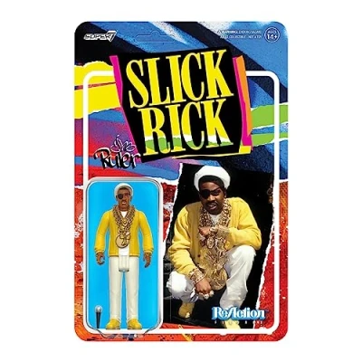 Bild av Super7 Slick Rick The Ruler 9,5 cm (3,75 tum) Actionfigur med tillbehör Hip Hop samlarobjekt och retroleksaker