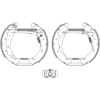 Bild av TEXTAR Shoe Kit Pro 84053901 de freins, freins à tambours avec cylindre roue, élément d&#039;ajustage RENAULT: ESPACE 3