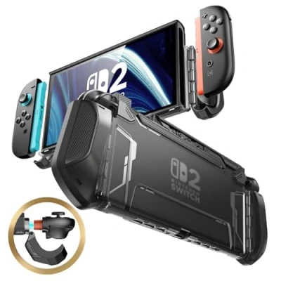 Bild av Mumba Dockable Skal för Nintendo Switch 2 (2025) [Blade Series] TPU Skydd med Grepp Tillbehör Kompatibelt (Svart)
