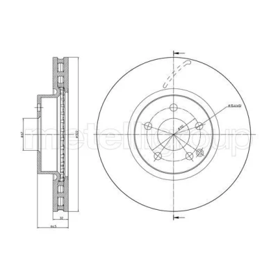 Bild av METELLI 23 1026C Disque de frein 322,0 32,0 5 67,0 ventilé peint MERCEDES BENZ: Classe C Berline, E Break