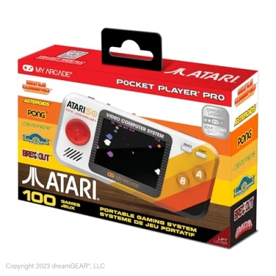 Bild av My Arcade DGUNL 7015 Atari Pocket Player Pro handhållen bärbart spelsystem 100 spel