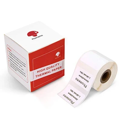 Bild av Phomemo Termiskt etikettpapper, självhäftande multifunktionsetikett, 30 x 20 mm (1,18 tum 0,79 tum) mappetikett, lämplig för M110 M200 etikettskrivare, 320 etiketter/rulle